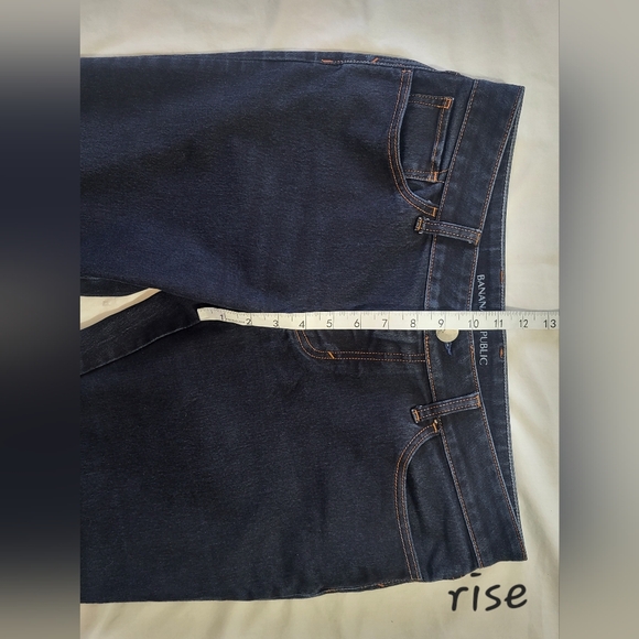 Banana Republic Curvy Fit Mid-Rise Bootcut Dark Wash Denim Blue Jeans size 31 - Picture 10 of 12